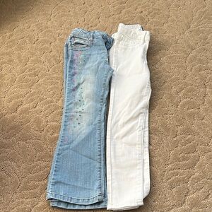 GAP girls Flare Jeans - Light Blue and White